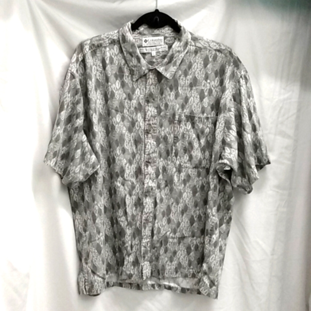 Columbia Gray Tribal Shirt large